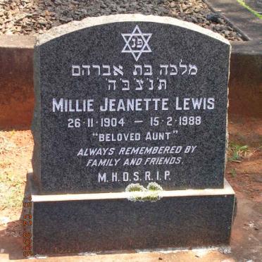 LEWIS Millie Jeanette 1904-1988