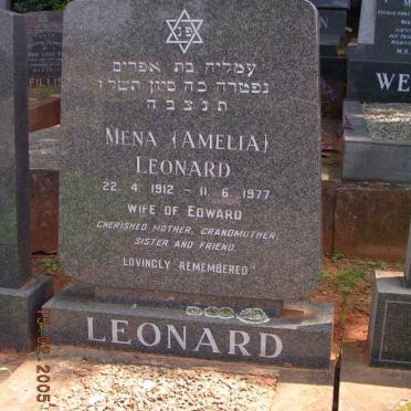 LEONARD Mena Amelia 1912-1977