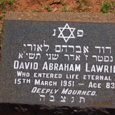 LAWRIE David Abraham -1951