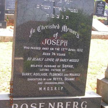ROSENBERG Joseph -1972