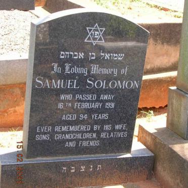 SOLOMON Samuel -1991