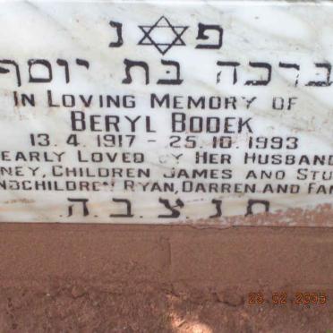 BODEK Beryl 1917-1993