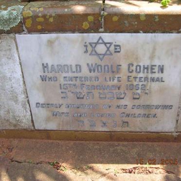 COHEN Harold Woolf -1952