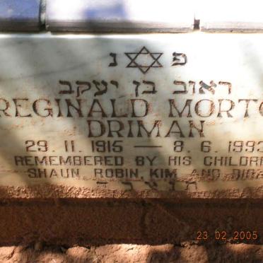 DRIMAN Reginald Morton 1915-1993