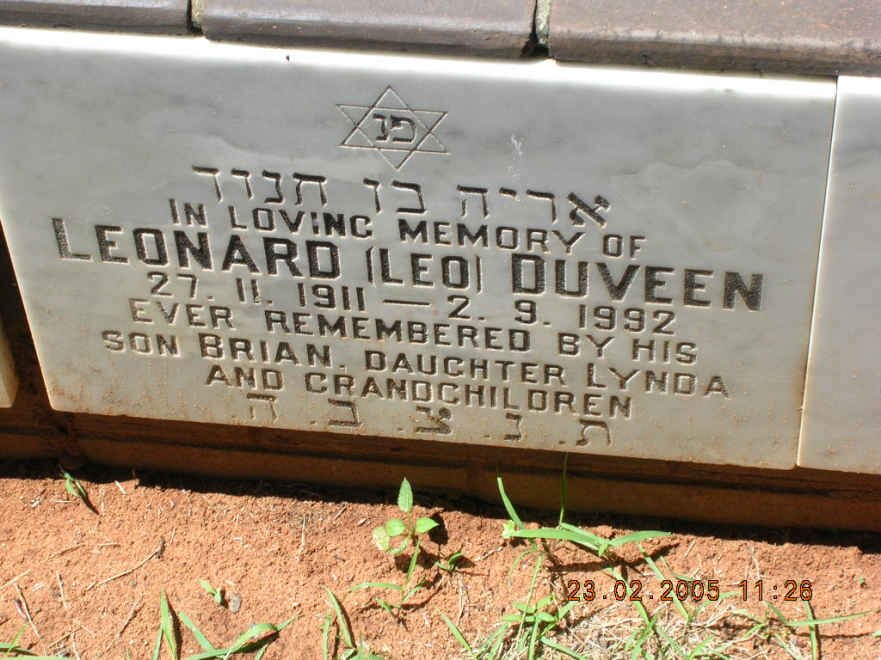 DUVEEN Leonard 1911-1992