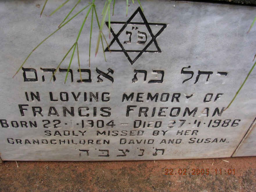 FRIEDMAN Francis 1904-1986