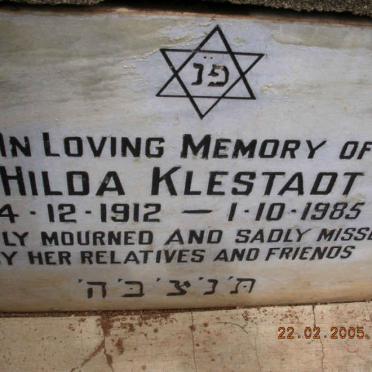 KLESTADT Hilda 1912-1985
