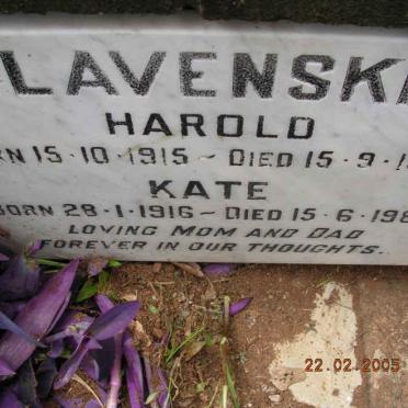 LAVENSKI Harold 1915-1984 &amp; Kate 1916-1987