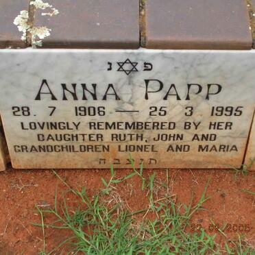 PAPP Anna 1906-1995