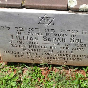 SOL Lillian Sarah 1903-1988