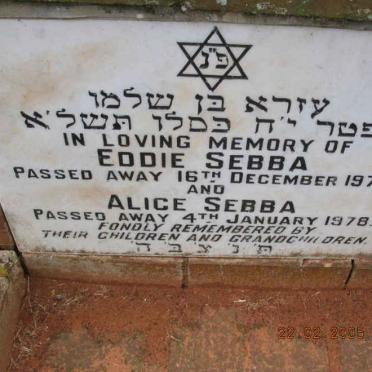 SEBBA Eddie -1970 &amp; Alice -1978