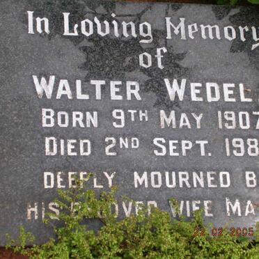 WEDEL Walter 1907-1981