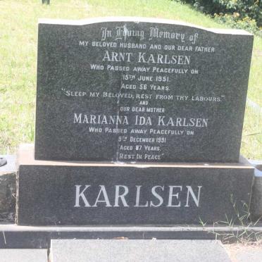 KARLSEN Arnt -1951 &amp; Marianna Ida -1991
