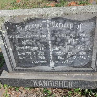 KANGISHER Moses Barnett 1906-1969 &amp; Charlotte Jeanette 1896-1984