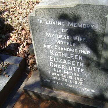 KAPP Kathleen Elizabeth Charlotte nee MEYER 1922-1976