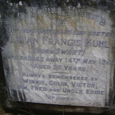 KUHL Lilian Francis nee SWART -1945