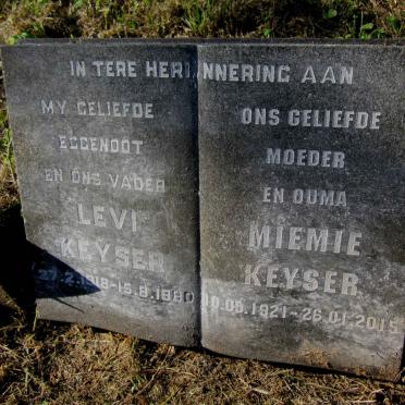 KEYSER Levi 1918-1980 &amp; Miemie 1921-2015