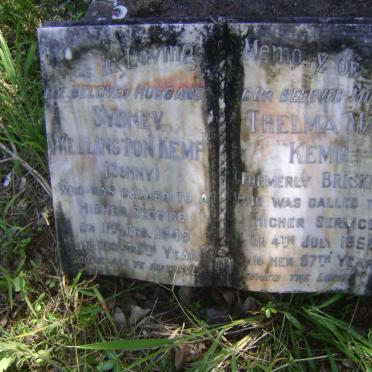 KEMP Sydney Wellington -1949 &amp; Thelma May BRICKHILL -1959