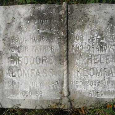 KLOMFASS Theodore -1957 &amp; Helena -1983