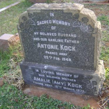 KOCK Antonie -1948 &amp; Amalie -1973