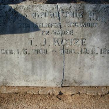 KOTZE Theunis Johannes 1900-1964