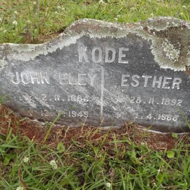 KODE John Eley 1884-1949 &amp; Esther 1892-1988