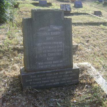 KOCH Heinrich August -1948 &amp; Alice Christina -1961 