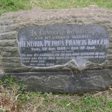 KRUGER Hendrik Petrus Francis -1949