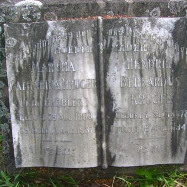 KRUGER Hendrik Bernadus 1872-1945 &amp; Martha Catharina 1869-1937