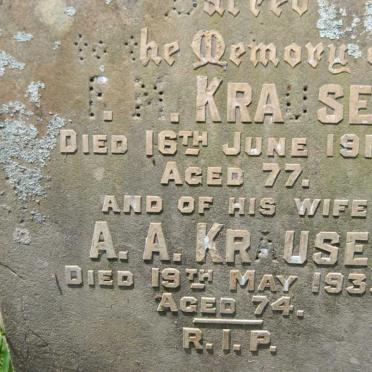 KRAUSE Ferdinand Moritz -1918 &amp; Amy Augusta -1933