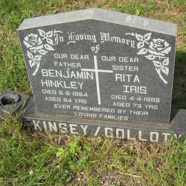 KINSEY Benjamin Hinkley -1954 :: COLLOTY Rita Iris -1989