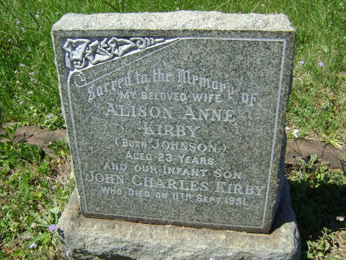 KIRBY Alison Anne nee JOHNSON -1951 :: KIRBY John Charles -1951