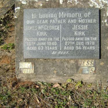 KIRK James McGeorge -1940 &amp; Jessie -1978