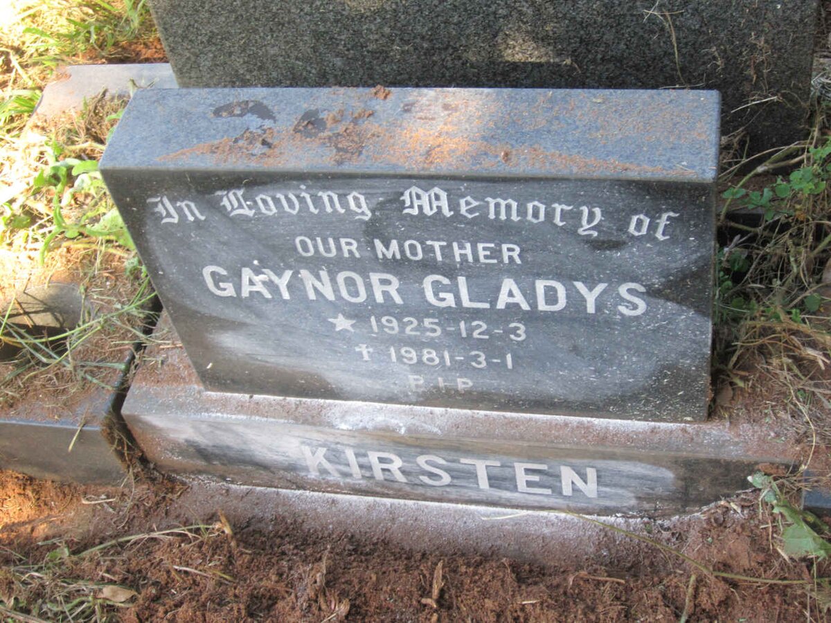 KIRSTEN Gaynor Gladys 1925-1981