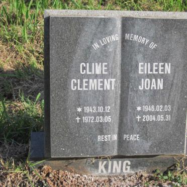 KING Clive Clement 1943-1972 &amp; Eileen Joan 1946-2004