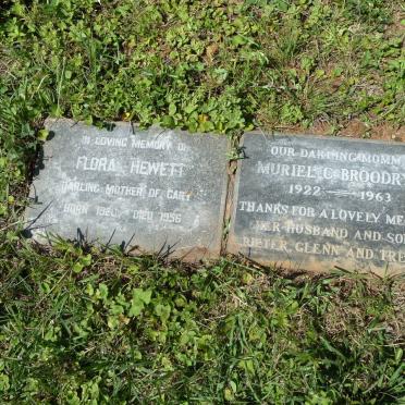 KIDSON Walter -1939 &amp; Florence -1944 :: HEWETT Flora 1920-1956 :: BROODRYK Muriel C. 1922-1969 