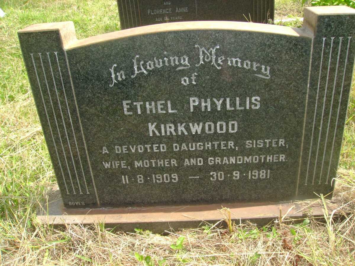 KIRKWOOD Ethel Phyllis 1909-1981