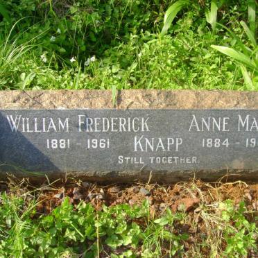 KNAPP William Frederick 1881-1961 &amp; Anne Maria 1884-1962