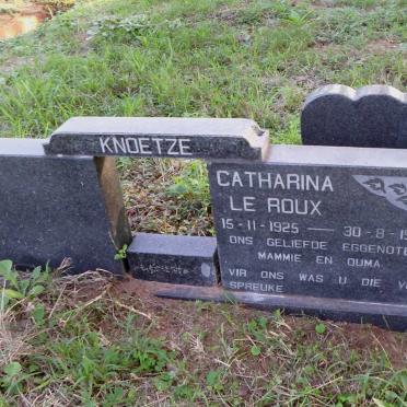KNOETZE Catharina le Roux 1925-1990