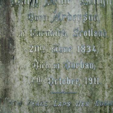 KNIGHT Mary Anne nee ANDERSON -1834-1911 