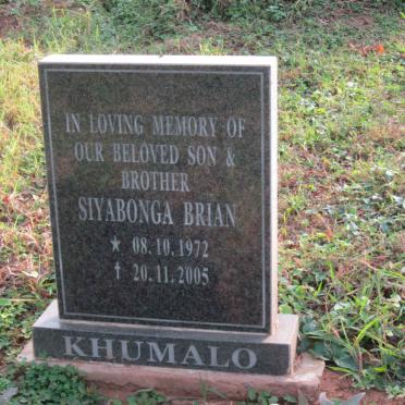 KHUMALO Siyabonga Brian 1972-2005