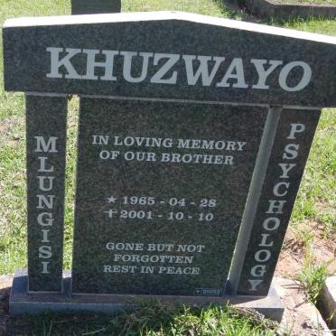 KHUZWAYO Mlungisi Psychology 1965-2001