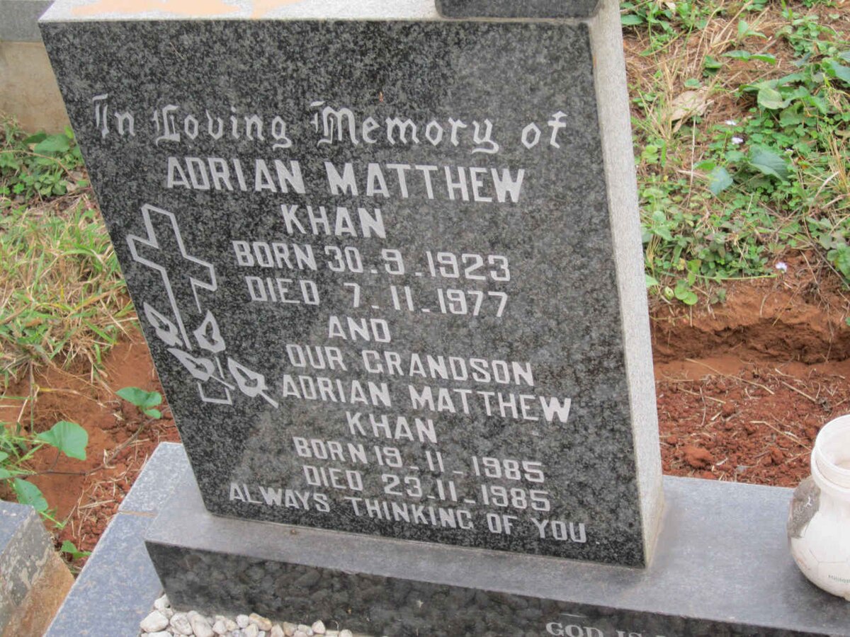 KHAN Adrian Matthew 1923-1977 :: KHAN Adrian Matthew 1985-1985