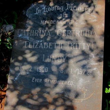 LUNDY Cathrina Gertruida Elizabeth 1900-1972