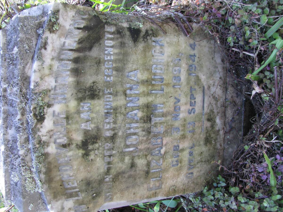 LUDICK Johanna Elizabeth 1895-1944