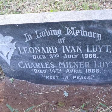 LUYT Leonard Ivan -1966 :: LUYT Charles Milner 1968