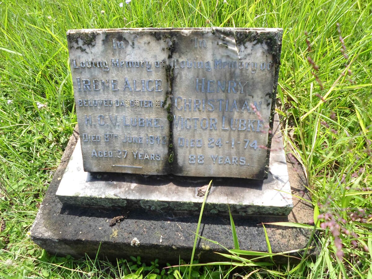 LUBKE Henry Christiaan Victor -1974 :: LUBKE Irene Alice -1942