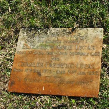 LUCAS Charles Frederic 187-1963 &amp; Elizabeth Annie 1881-1953
