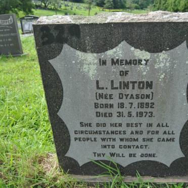 LINTON L. nee DYASON 1892-1973