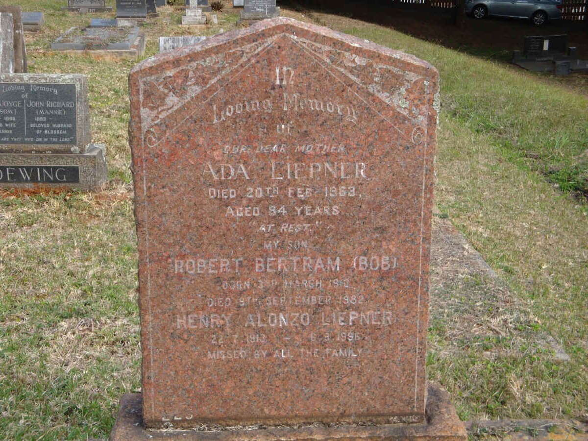 LIEPNER Henry Alonzo 1913-1996 &amp; Ada -1963 :: BERTRAM Robert 1910-1982